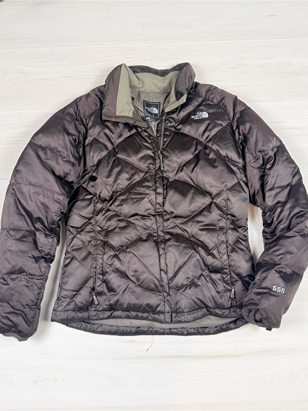 The North Face Women's Brown 550 Quilted Puffer Jacket, excellent cond